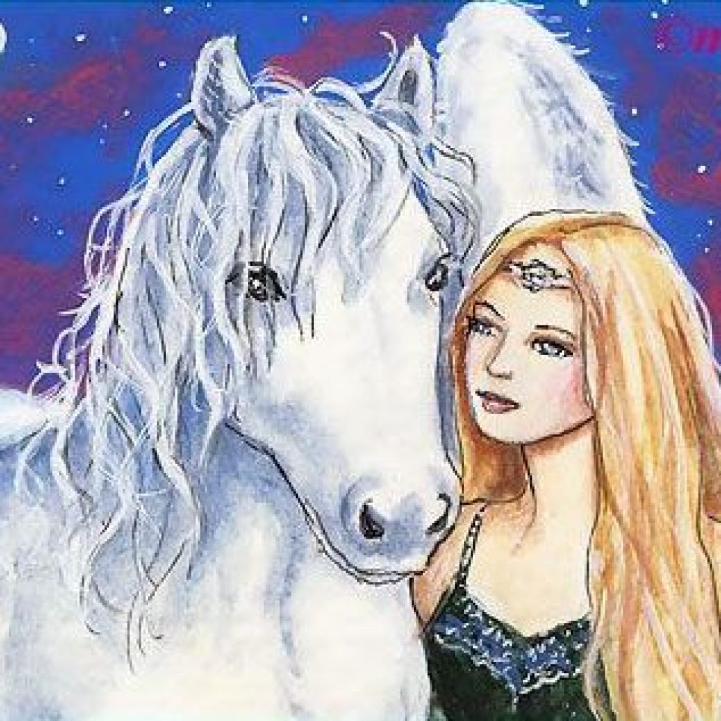White Pegasus & Lady Elf     © Marty Helgeson